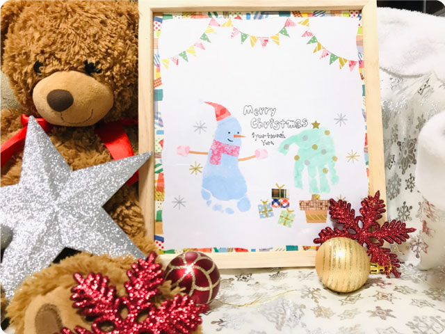 クリスマス手形足形アート