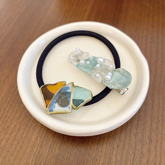 親子でシーグラスアクセサリーを作ろう